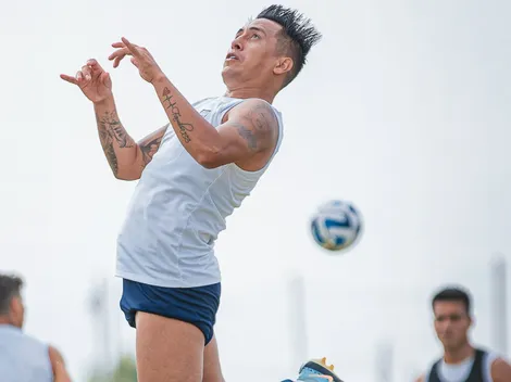 Christian Cueva se presentó en los entrenamientos sin problemas