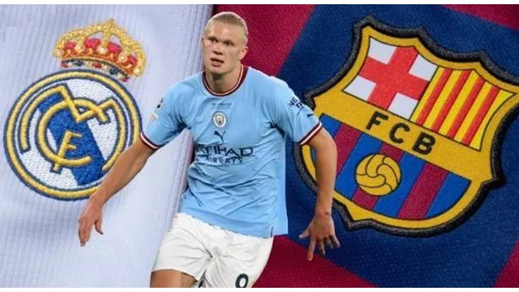 Erling Haaland se habría referido al FC Barcelona en el casamiento de Aymeric Laporte. Getty Images.