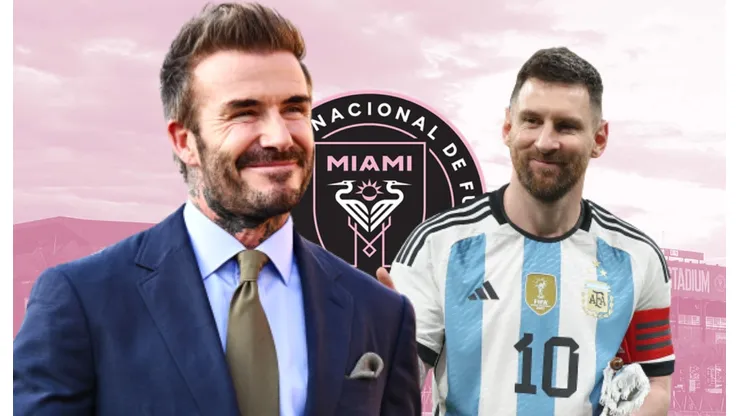 David Beckham y Lionel Messi.