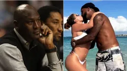 Michael Jordan, Scottie, Larsa Pippen y Marcus.