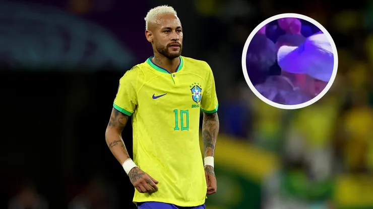 Neymar a los empujones en una discoteca