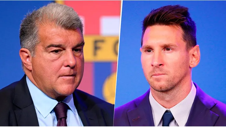 Joan Laporta admitió que el escenario que el Barcelona le propuso a Lionel Messi no fue el mejor. Getty Images.