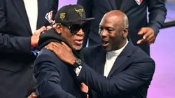 Dennis Rodman y Michael Jordan.