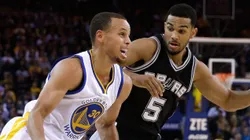 Stephen Curry y Cory Joseph.