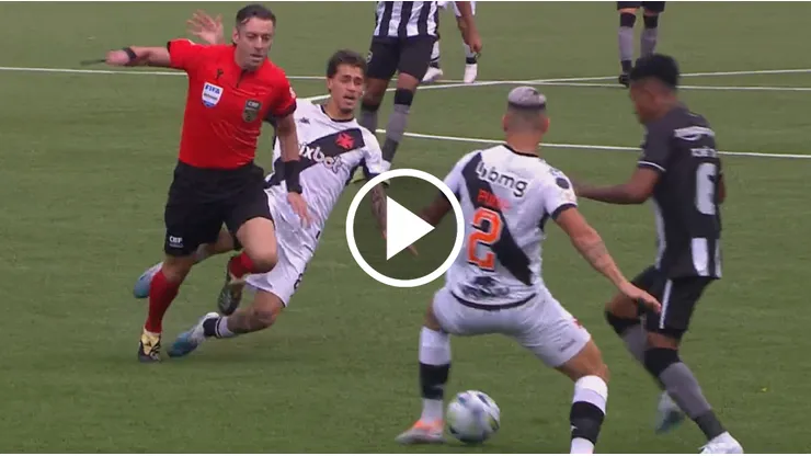 VIDEO | Le hizo una falta al árbitro y lo derribó en el Brasileirão