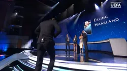 Erling 'Haarland', el ganador del premio a mejor jugador de la UEFA.