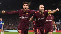 Andrés Iniesta confesó que le hubiese gustado ver a Lionel Messi otra vez en el FC Barcelona. Getty Images.