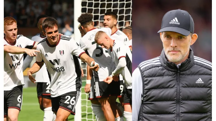 Thomas Tuchel y jugadores de Fulham.