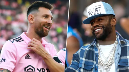 El ex boxeador llegó hasta con un jockey con los colores de la selección de Argentina.