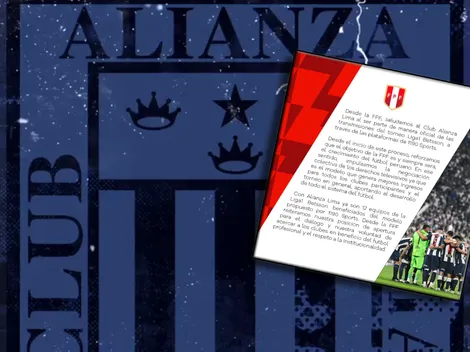 Federación Peruana de Fútbol le dedica enorme carta a Alianza Lima