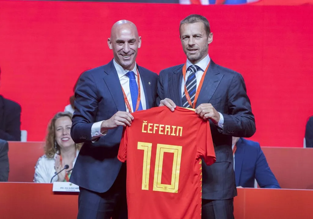 Luis Rubiales y Aleksander Ceferin (IMAGO / Marca)