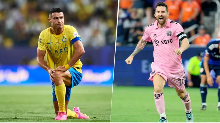 Cristiano Ronaldo le cedió un penal a su compañero Abdulrahman Ghareeb tal como hizo Lionel Messi con Josef Martínez, pero el resultado no fue el mismo. Getty Images.