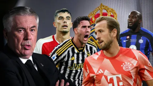 Carlo Ancelotti y los delanteros relacionados con Real Madrid.