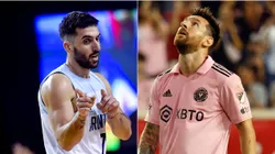 Facundo Campazzo y Lionel Messi.