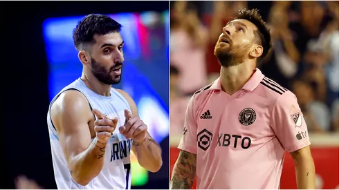 Facundo Campazzo y Lionel Messi.