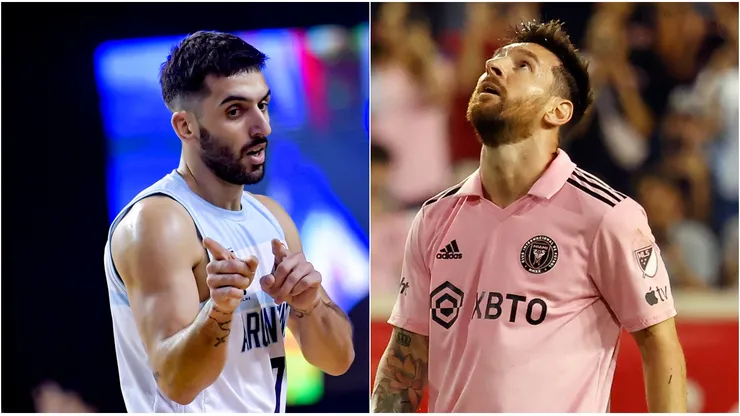 Facundo Campazzo y Lionel Messi.