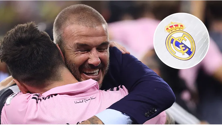 David Beckham y Lionel Messi