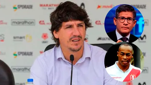 Erick Osores y Percy Olivares le dan con palo a Jean Ferrari