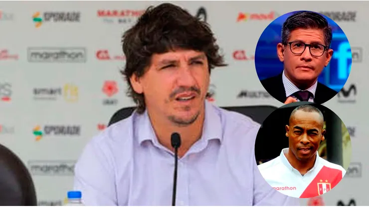 Erick Osores y Percy Olivares le dan con palo a Jean Ferrari