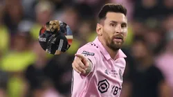 Lionel Messi y su guardaespaldas.