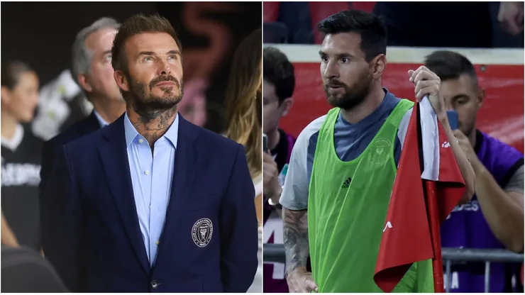David Beckham y Lionel Messi.