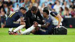 Lesión de Vinicius vs. Celta de Vigo.