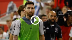 Lionel Messi y su guardaespaldas