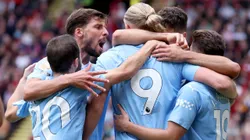 Manchester City venció a Sheffield United con goles de Erling Haaland y Rodrigo Hernández. Getty Images.