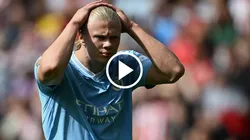 Erling Haaland falló el penal que el Manchester City tuvo a favor vs. Sheffield United. Getty Images.