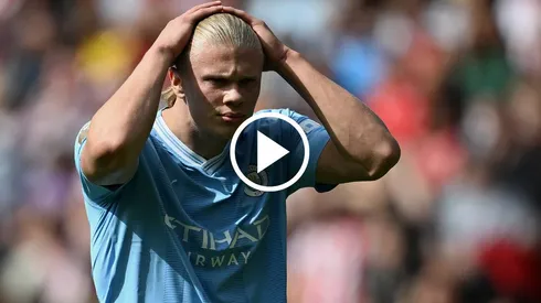 Erling Haaland falló el penal que el Manchester City tuvo a favor vs. Sheffield United. Getty Images.