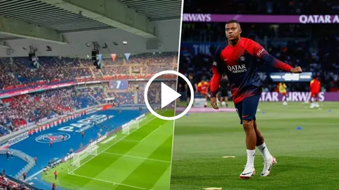 Los hinchas del PSG ovacionaron a Kylian Mbappé en el Parque de los Príncipes vs. Lens. Getty Images.