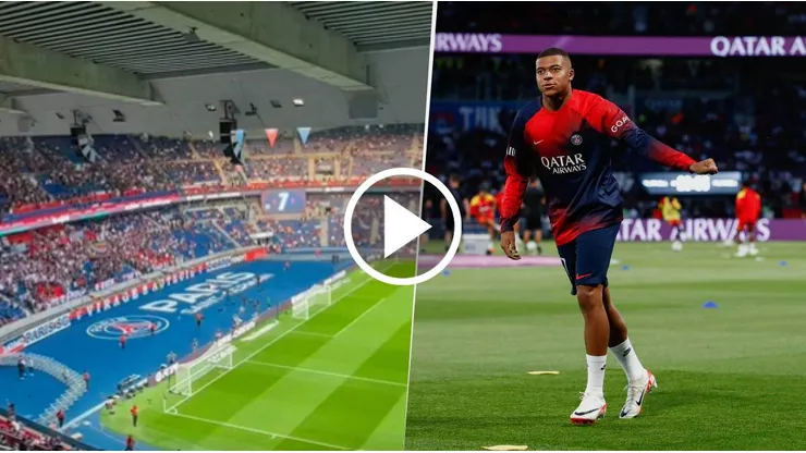Los hinchas del PSG ovacionaron a Kylian Mbappé en el Parque de los Príncipes vs. Lens. Getty Images.