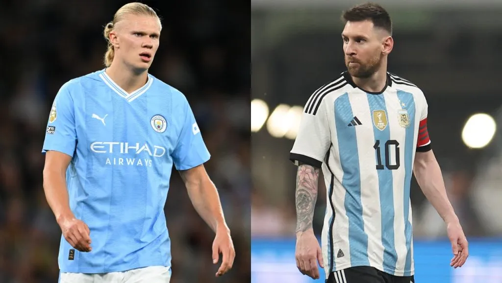 Haaland y Messi, favoritos al Balón de Oro (Getty Images).