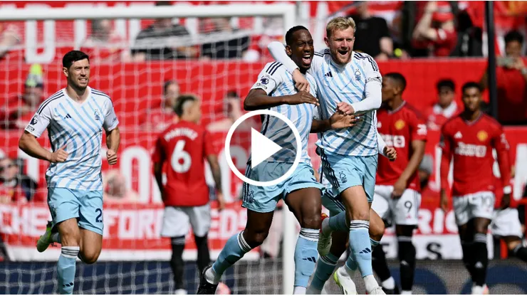 El festejo de Boly por el segundo gol de Nottingham Forest.