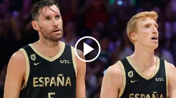 Rudy Fernández y Alberto Diaz, integrantes de la Selección España de Básquet.