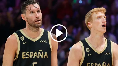 Rudy Fernández y Alberto Diaz, integrantes de la Selección España de Básquet.