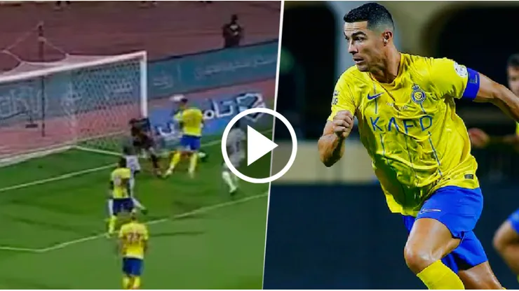 Cabezazo goleador de Cristiano Ronaldo.