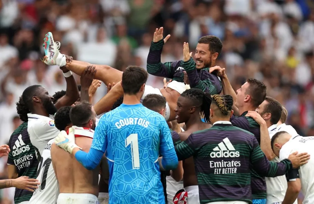 Eden Hazard en su despedida de Real Madrid: Getty Images