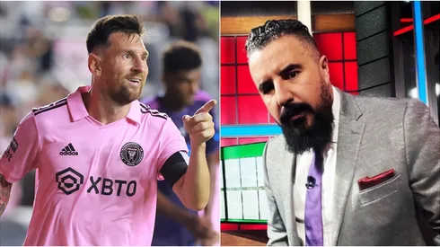 Leo Messi y Álvaro Morales.