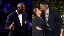 Michael Jordan, Larsa Pippen y Marcus Jordan.