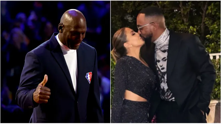 Michael Jordan, Larsa Pippen y Marcus Jordan.