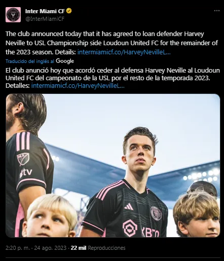 Inter Miami anunció salida de un jugador (Foto: Twitter / @InterMiamiCF)