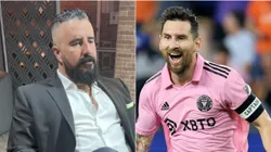 Álvaro Morales y Lionel Messi.