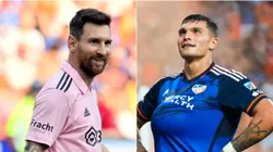 Lionel Messi y Brandon Vázquez.