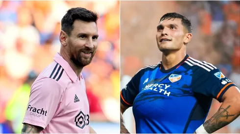 Lionel Messi y Brandon Vázquez.