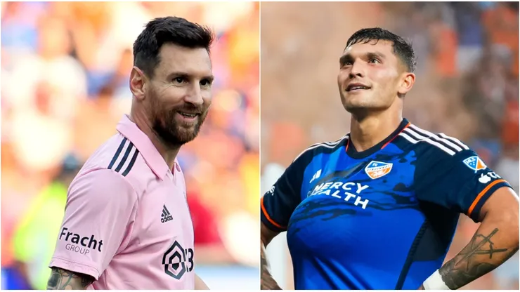 Lionel Messi y Brandon Vázquez.