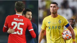 Thomas Müller, Lionel Messi y Cristiano Ronaldo.