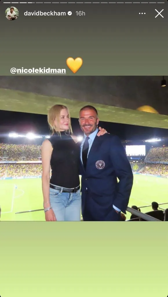 Foto de Beckham con Nikole Kidman (Foto: Instagram / @davidbeckham)