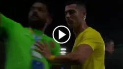 Cristiano Ronaldo, muy enojado en el partido de Al Nassr.
