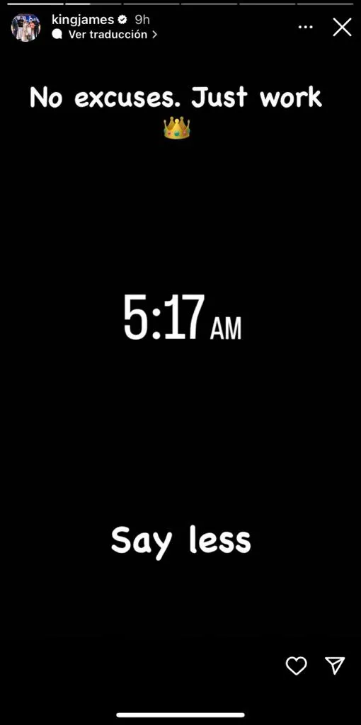 Advertencia de LeBron James (Foto: Instagram / @kingjames)